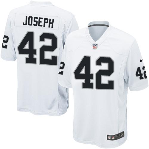 Nike Raiders #42 Karl Joseph White Youth Stitched NFL Elite Jersey - Click Image to Close